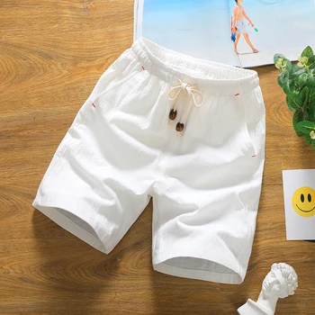Brändi meeste suvel moe tahked värvi vabaaja püksid Bermuda 2019 õhuke hingav puuvillane lahti lühikesed püksid meeste lühikesed vabaaja fitness