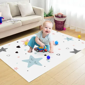 Star Smile Muster Pehme Põranda Laste Sõidul Mängida Laste Ohutu Vaip Lihtne Stiil Laste Beebi Vaibad Lapp Vaip