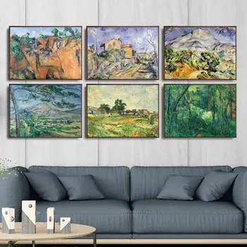 Kodu Kaunistamiseks Kunst Seina Pilte Tänna elutuba Plakati Print Lõuend Maalid prantsusmaa Paul Cezanne maastikumaal