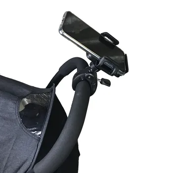 Baby Jalutuskäru Cell Phone Omanik 360 Kraadi Pöörata Universaalne Klamber Lapsevanker Ratastooli Aeecssory Mount Bracket Bike Telefon Ständer