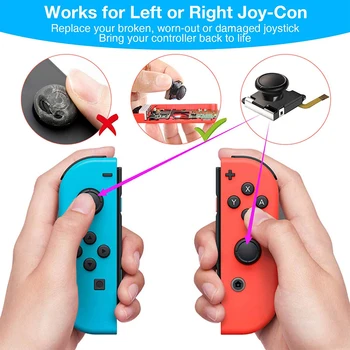 ACEPRIL Joycon Juhtnuppu Asendamine, 3D Analoog Thumb Stick Nintendo Lüliti Rõõmu Con Töötleja, Remont Lüliti Tarvikud