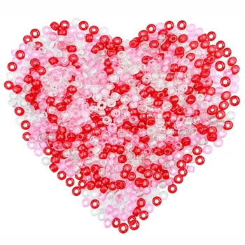 1000Pcs Valentine Glitter Plastikust Helmed Suur Auk Assortii Ringil Distants Helmed Kaelakee, Käevõru, Kõrvarõngad Ehted Tegemine