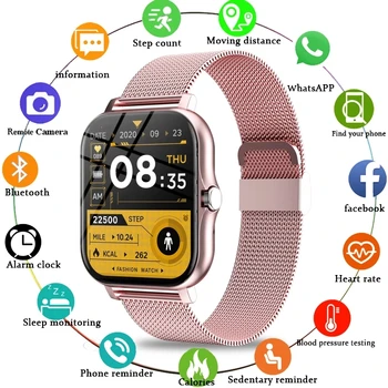 2021 Uus Smart Watch Naised Mehed Bluetooth Kõne Fitness Tracker Laidies Smartwatch Südame Löögisagedus Puhkeolekus Jälgida Naine Mees Kellad+Kast