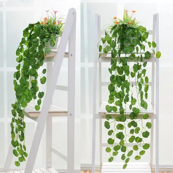 1TK Roheline Aed, Luuderohi Decor Kunstlik Võltsitud Rippuvad Viinamarja Taime Lehed Rotangist Seina Riputamise Ivy Jätab Taimi Kodu Kaunistamiseks