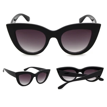Uued Naiste Päikeseprillid Cat Eye Retro Paks Raam Brändi Disainer Prillid Fashiong Peegel Objektiiv Daamid Päikese Prillid