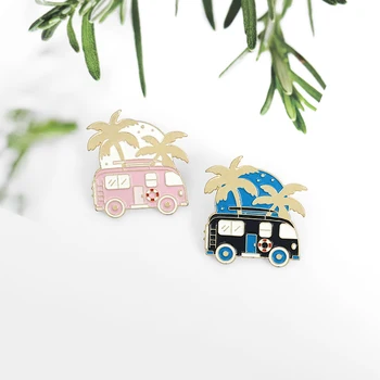 XEDZ Mood coconut tree tourist auto emailiga sõle cartoon roosa sinine auto Havai puhkust sõle punk riided ripats ehted