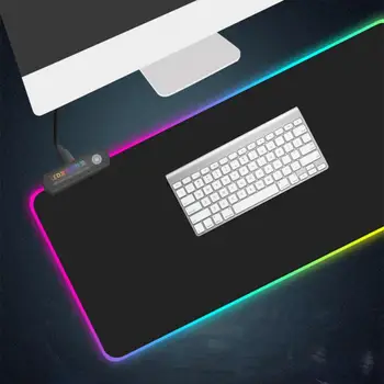 LED Light Mousepad RGB Klaviatuuri Katta Laua-mat Värviline Pind Mouse Pad Veekindel Multi-size Maailma Arvuti Gamer