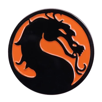Mortal Kombat logo pin-arcade võitlus mäng fännid suur kingitus