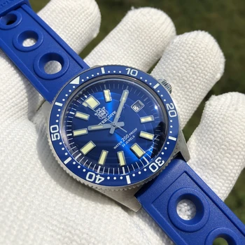 STEELDIVE 62Mas Dive Watch Automaatsed Mehaanilised Kellad 316L Terasest 200M Dive Watch NH35 Sapphire C3 Helendav Diver Watch Meestele