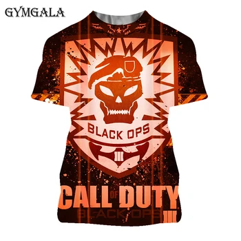 Call of Duty Black Ops Külma Sõja Tees Suvel Harajuku Lühikese Varrukaga T-Särk Poistele Cartoon Tshirt Tüdrukud Tee Särgid Meeste Tee Särgid
