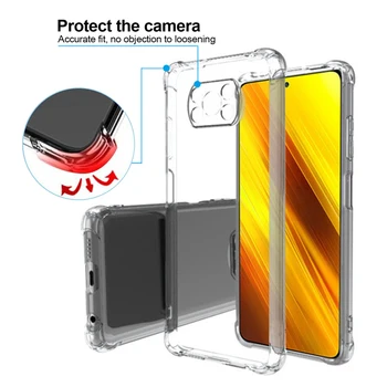 Poco X3 Pro NFC Pocox3 X 3 Juhul Põrutuskindel Armor Läbipaistev Kaamera Protector tagakaas Xiaomi Poco X3 Pro NFC Pocox3 X 3