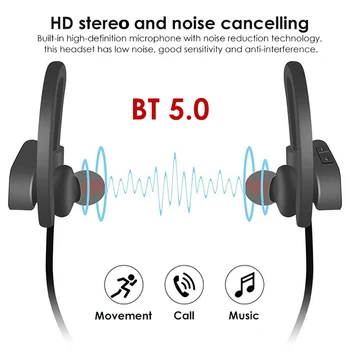 BT 5.0 Traadita Bluetooth-Sport Kõrvaklapid, In-Ear Kõrvaklappide Ergonoomiline Disain Müra Vähendamise HD Häält Kõrvaklapid iPhone ' i Jaoks