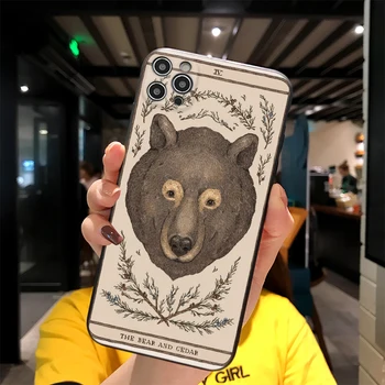 Lilled Opossum retro Loomade Art Print Apple IPhone Case for IPhone 11pro Plus Mini XS MAX XR X 11 8 7 6 Se Telefon Juhtudel Kate