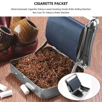 1tk 70mm Metallist Automaatne Sigarettide Tubaka Suitsetamine Suitsu Rull-Valtspinkide Lahter Juhul, Tina Kõrge Klassi