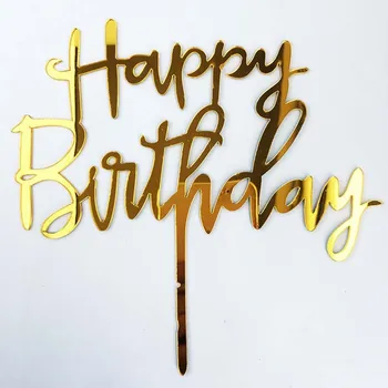 Happy Birthday Cake Torukübar Akrüül Armastus Kuju Kook Dekoreerimiseks Vahendid, Kuld, Hõbe Sünnipäevaks Kaunistamiseks Pool Pulm Tarvikud