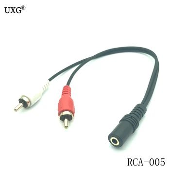 Universaalne 3.5 mm Stereo Audio Naine Jack, et 2 RCA Isane Pesa Kõrvaklappide 3.5 Y-Adapter Kaabel