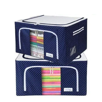 Oxford Fabric Foldable Storage Box With Steel Frame For Clothes Bed Sheets Blanket Home Office Storage Home Supplies Контейнер