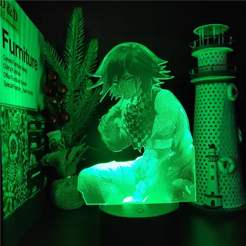 Joonis Kerge Danganronpa Kokichi Oma 3D LED ANIME LAMP Nightlights Visuaalne Valgustus Lampara Led Home Decor Xmas Kingitus
