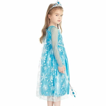 Anna Kleit Lume Kuninganna Printsess Kleit Riided Tüdrukutele Suvel Lapsed Laste Cosplay Kostüümid Sünnipäeva Uhke Vestidos Menina