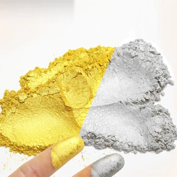 Kosmeetika Hinne pärlmutterläiget tekitavad Natural Mineral Mica Pulber Epoksüvaik Värvi Pärl Pigment DIY Ehted Käsitöö Tegemise Tarvikud