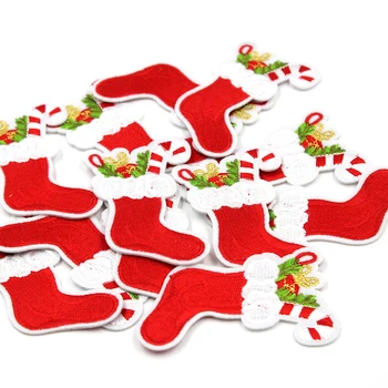 10tk Raud Xmas Socking Kingitus Plaastrid Cartoon Kleebised DIY Rõivad Sobib Teksad, Mütsid Jõulud Decors Käsitsi valmistatud Kangast, Appliques