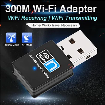 Mini 300M USB Wifi dongle WiFi adapter Wireless wifi dongle Võrgu Kaart 802.11 n/g/b wi fi LAN Adapter RTL8192 Kiip