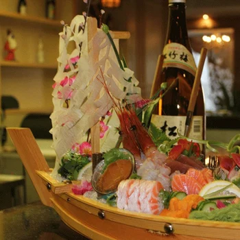 Puidust Sushi Sahtel Teenindavad Paat Plaat Suured 50cm Restoran