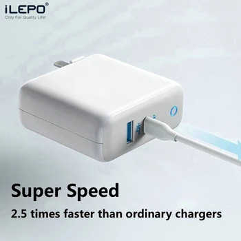 ILEPO 36W 2-Port USB Laadija C iPhone 12 Mini/Pro Max/SE MacBook Pro iPad Airpods Pro Lüliti Power Delivery 3.0 C-Tüüpi