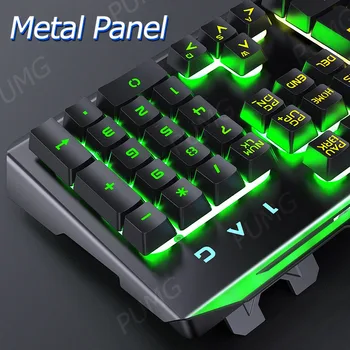 Wired Gaming Mehaaniline Klaviatuur Mängija RGB Backlight Ergonoomiline Taustavalgustusega Klaviatuur Tahvelarvuti Lauaarvuti Koos Telefoni Omanik