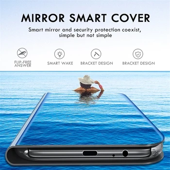 Smart Mirror Klapp Telefoni Puhul Huawei Nova 8 Pro 7i 6 SE 5 3i Nahast Seista Kaas Y6 Y7 Y8P Y9 Peaminister 2019 Kaitsev Kest
