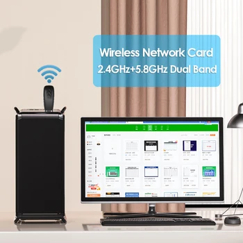 1200Mbps Wireless WiFi Adapter Dual-Band 2.4 G 5.8 G Gigabit WiFi USB Network LAN Card kiire Wifi Antenn Signaali Vastuvõttu