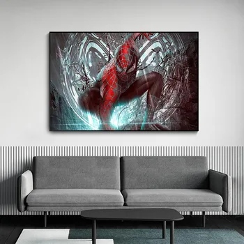 Marvel Super Hero Spiderman Plakatid HD Printida Lõuendile Maali Laste Magamistuba, elutuba, Tuba Teenetemärgi Maali