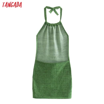 Tangada Naised Roheline Kududa Kleit ilma Varrukateta ja Backless Vintage Stiilis Naised Mini Kleidid Vestidos AB43