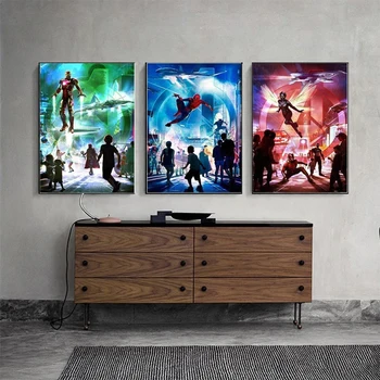 Marvel Avengers Lõuendile Maali Superkangelane Ämblikmees Plakatid ja Pildid Seina Art Print Lõuend Poisid Kingitused Laste Tuba Home Decor