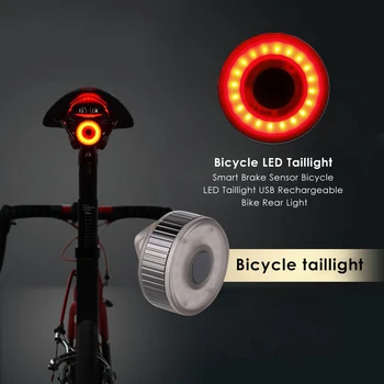 Jalgratta Taillight Jalgratta LED Saba Taga Hele IPX5 MTB Road Bike Kiiver Väljas Seljakott Lambi Laadimine USB Jalgrattasõit Tarvikud
