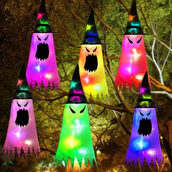 Halloweeni Dekoratsioonid Vaimu Windsock Müts LED Valgus, mis Rippus Õudne Lipu Tuul Streamer Siseruumides Väljas Õue Poole Rekvisiidid