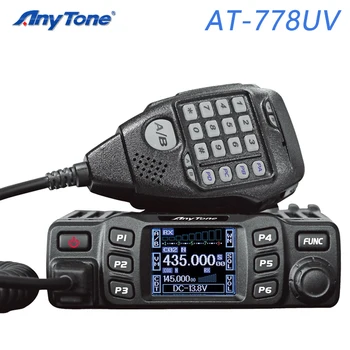 AnyTone AT-778UV Dual Band Saatja Mini Mobile Radio Station VHF 136-174 UHF 400-480MHz Amatöör-Raadio Walkie Talkie 25W