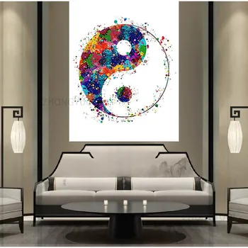 Lõuend Maali Jooga Kunsti Plakat Fatima Lotus Käed Meditatsioon, Tai Chi Seinamaaling Jõusaal Magamistoaga Kodu Seina Kaunistamiseks Pilt
