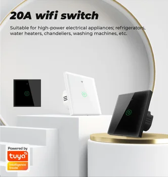 TUYA 20A Smart Wifi Touch Wall Lüliti Targa Kodu Seade, boilerid Külmik, Ahi APP/hääljuhtimine Google Kodu Alexa