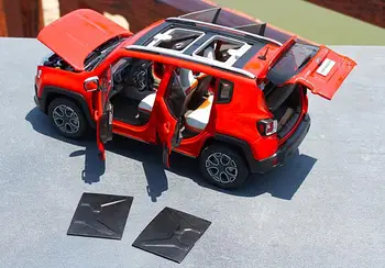 1/18 Skaala Jeep Renegade Maastur Punane Diecast Auto Mudel Mänguasja Kogumine Kingitus