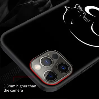 Lihtne Armas Kass Telefoni Case For iPhone 7 8 11 12 Pro Max 12Mini X XS XR Max SE 2020 Pluss Pehmest Silikoonist Must Coque