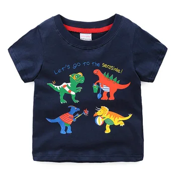 BINIDUCKLING 2021 Suvel Lapsed Poiste Riided Set Cartoon Dinosaurus Trükitud Puuvillane T-särk, lühikesed Püksid Väikelapse Rõivad Laste Rõivad