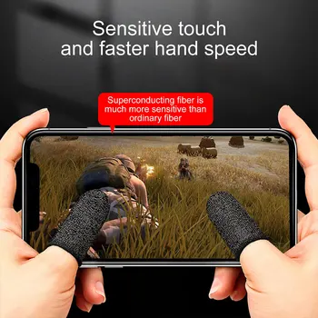 2TK Mobile Game Controller Sõrme Varruka Komplekti Anti-Higi Korduvkasutatavad Sweatproof Hingav Täis Vajutage Ekraanil Sõrme Seatud PUBG