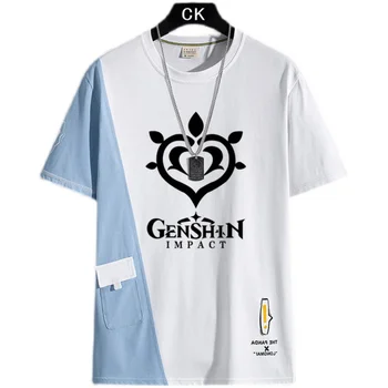 2021 Uus Mäng Genshin Mõju Suvel Jumala Silm T-särk Anime Perifeerne kahemõõtmeline Lühikesed Varrukad Rüütlid Cosplay Kevad