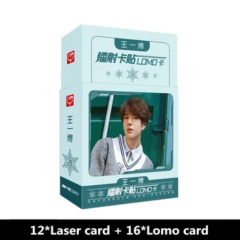 28 Tk/Set Xiao Zhan,Wang Yibo Star Laser Kaardi Kleebis LOMO Kaardi Taltsutamata Mini õnnitluskaardid Sõnum Kaardi Kingitus