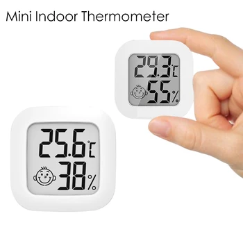 2021 Mini Termomeeter Hygrometer Sise Termomeeter Ruumi Temperatuuri Näidik Jälgida Meeter Smiley disain