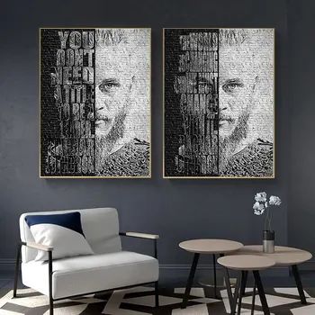 Plakatid ja Pildid Ragnar Lothbrok Viikingid Motiveerivat Pilte Home Design Inspring Quote Seina Art Maali Frameless