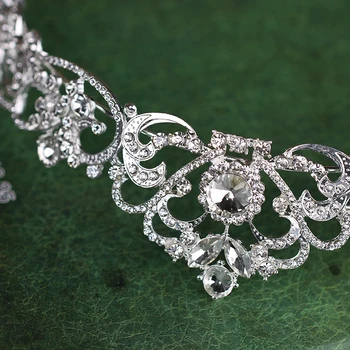 AiliBride Rose Gold Crystal Pulm Crown Tiara Pruudi Headpiece Printsess Diadema Naiste Pulm Juuksed Ehted Tarvikud