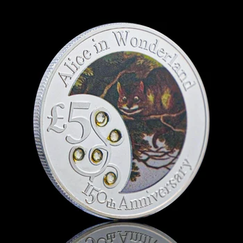 Hõbetatud 150. Aastapäeva 5 Alice in Wonderland VANUATU Mälestusmündid Kollektsiooni Müntide Kogumise Kingitused Väljakutse