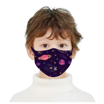 5tk Laste Trükitud Näo Mask Pestav Korduvkasutatavad Suu Maskid Hingavast Kangast Mask Lapsed Masque Kaitsva Mascarillas